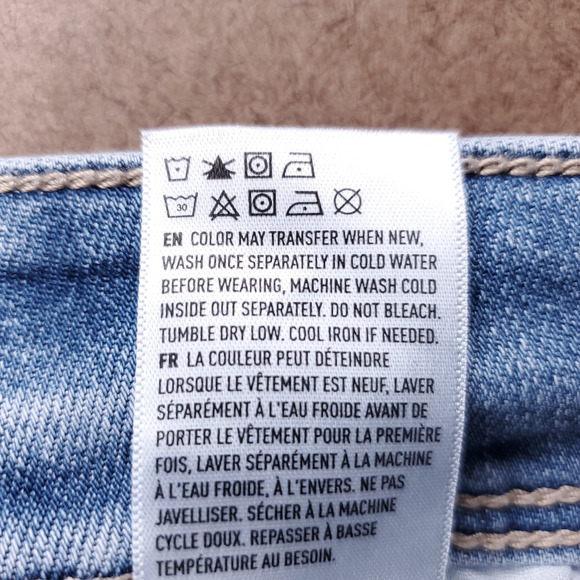 American Eagle Kick Boot Jeans Women 6S Light Blue Distressed Hem Retro Cowgirl - Picture 13 of 13